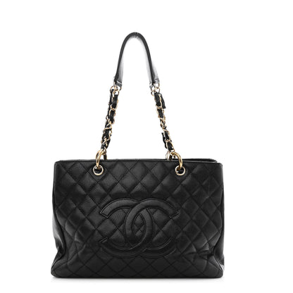 Chanel Caviar Quilted Grand Shopping Tote GST Black 1 of 11