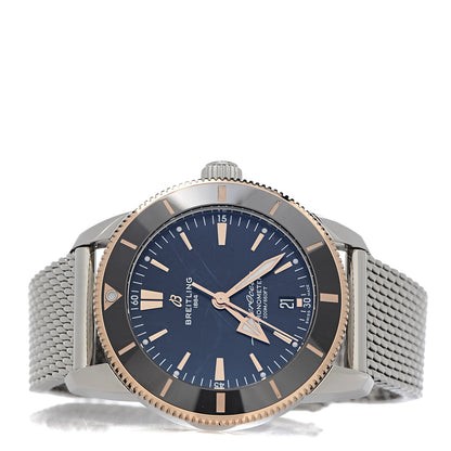 Breitling Stainless Steel 18K Rose Gold 44mm Superocean Heritage II B20 Automatic Watch Volcano Black UB2030 3 of 7