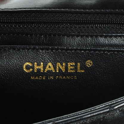 Chanel Lambskin Quilted Valentine Charms Medium Single Flap Black 7 of 8
