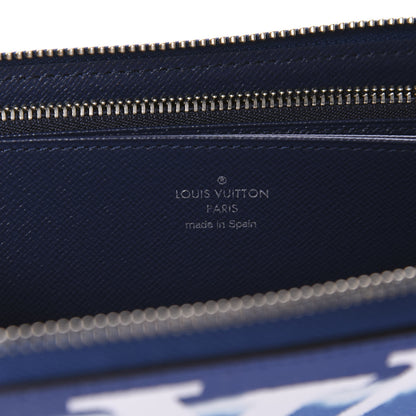 Louis Vuitton Monogram Escale Zippy Wallet Blue 6 of 7