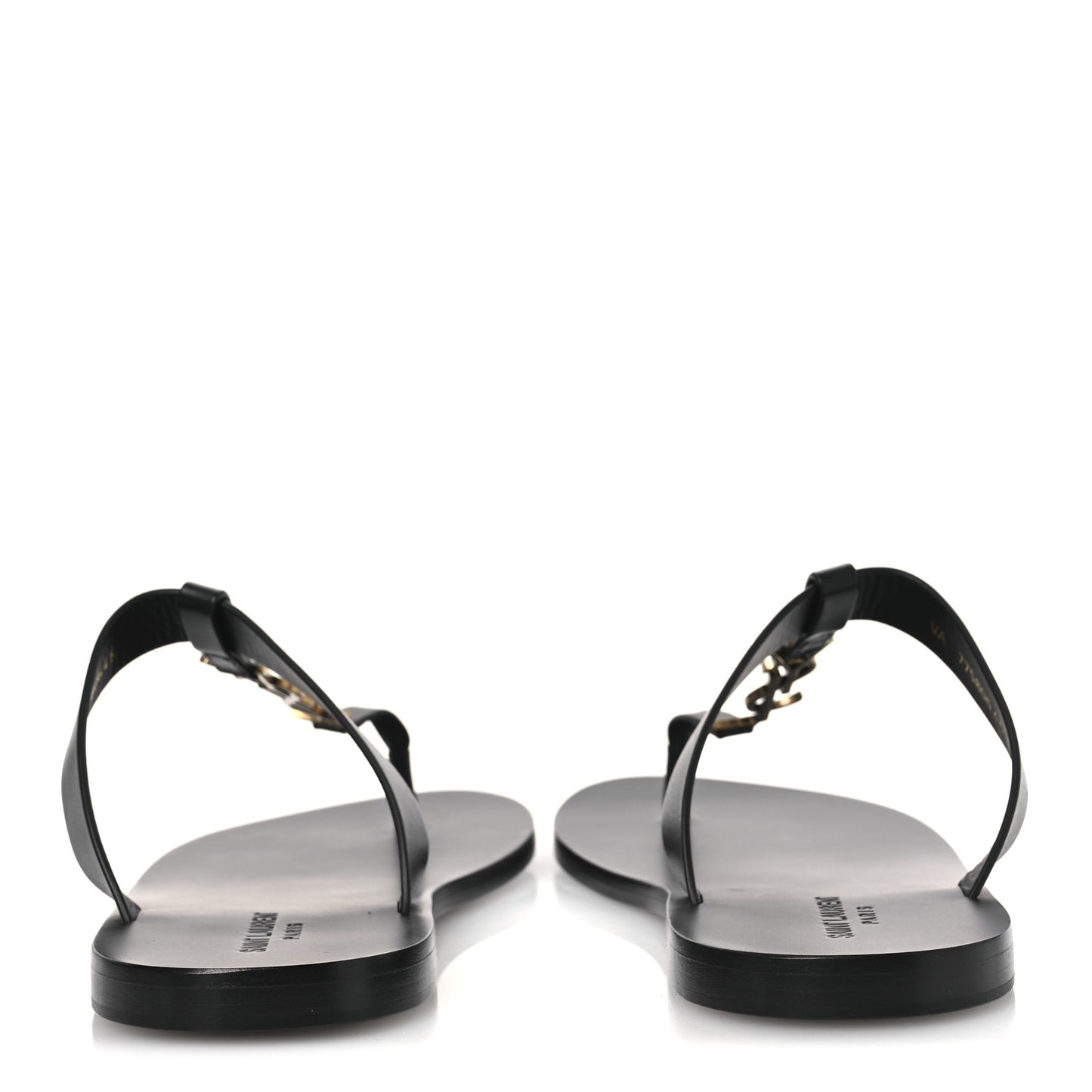 Calfskin Mens Cassandra Monogram Sandals 45 Black