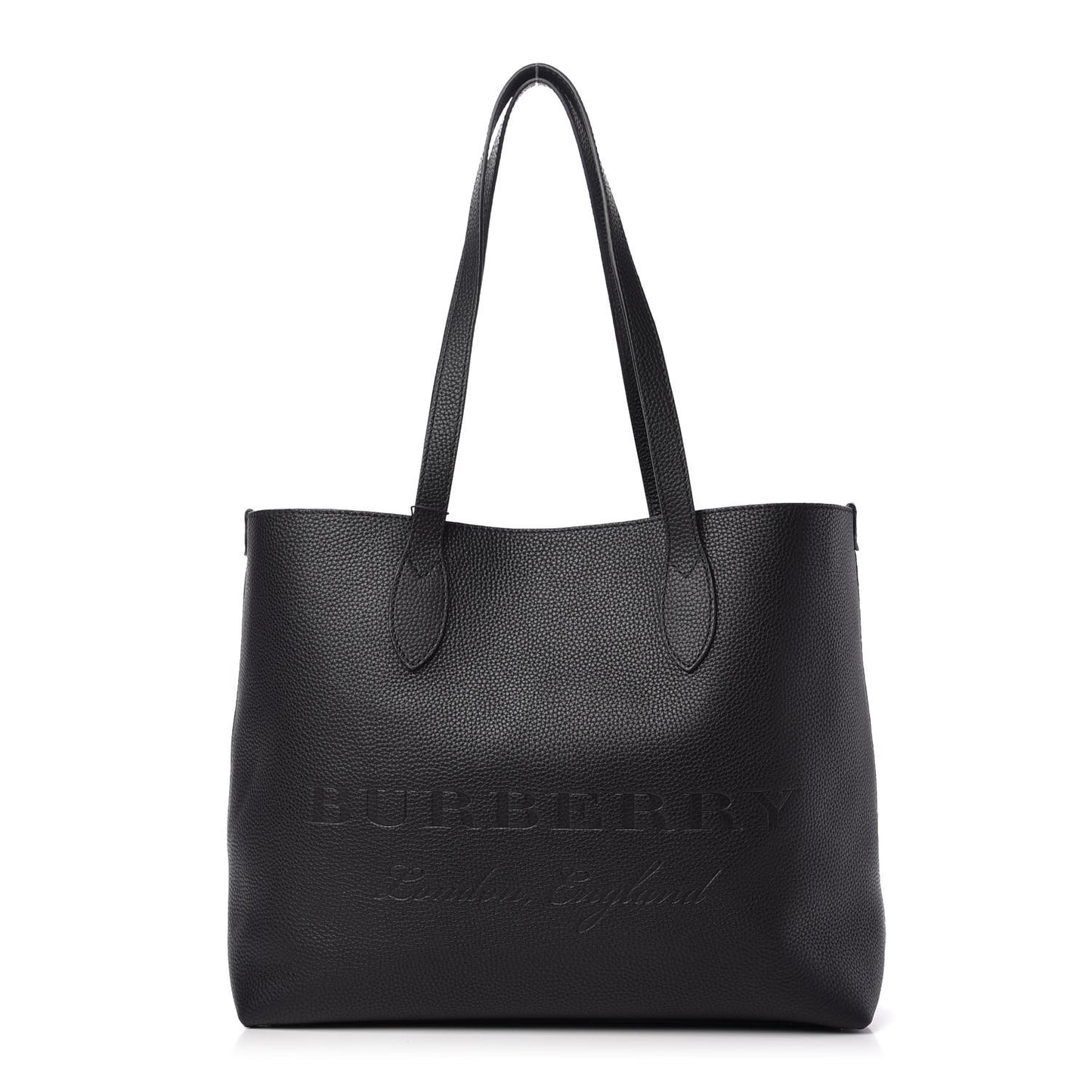 Grainy Calfskin Remington Tote Black