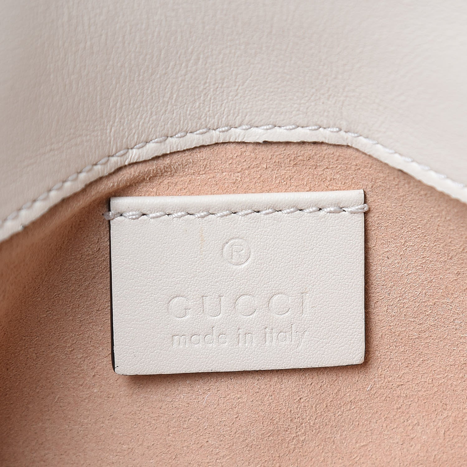 Gucci Calfskin Matelasse Super Mini GG Marmont Shoulder Bag White 6 of 10