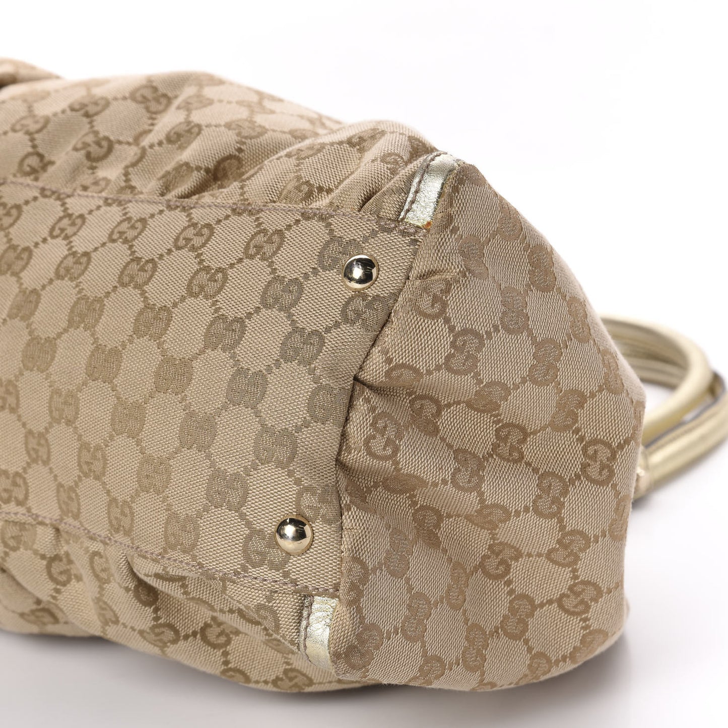 Monogram Large D Gold Hobo Metallic Gold