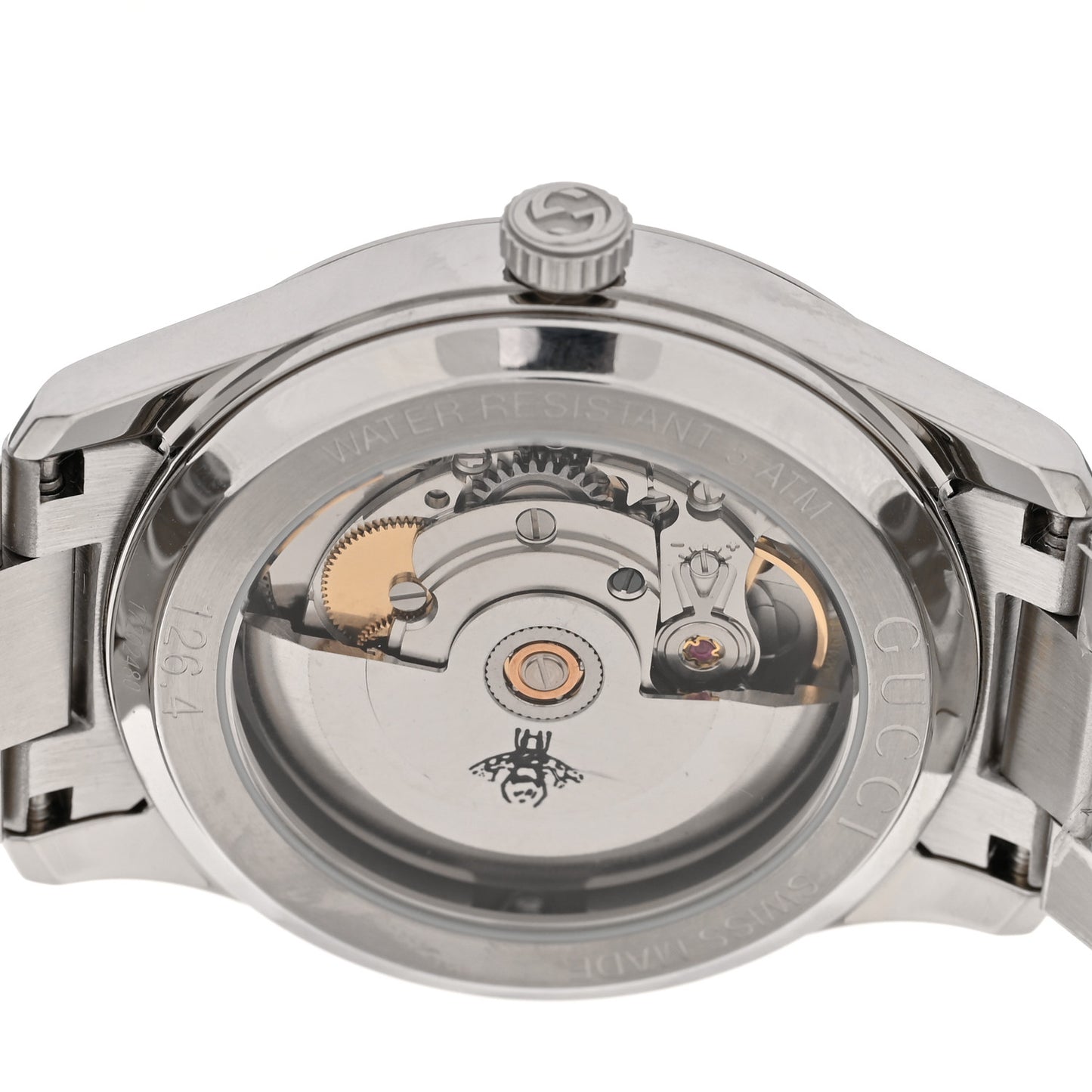 Stainless Steel 38mm G-Timeless Two Tone Bee Automatic Watch Blue