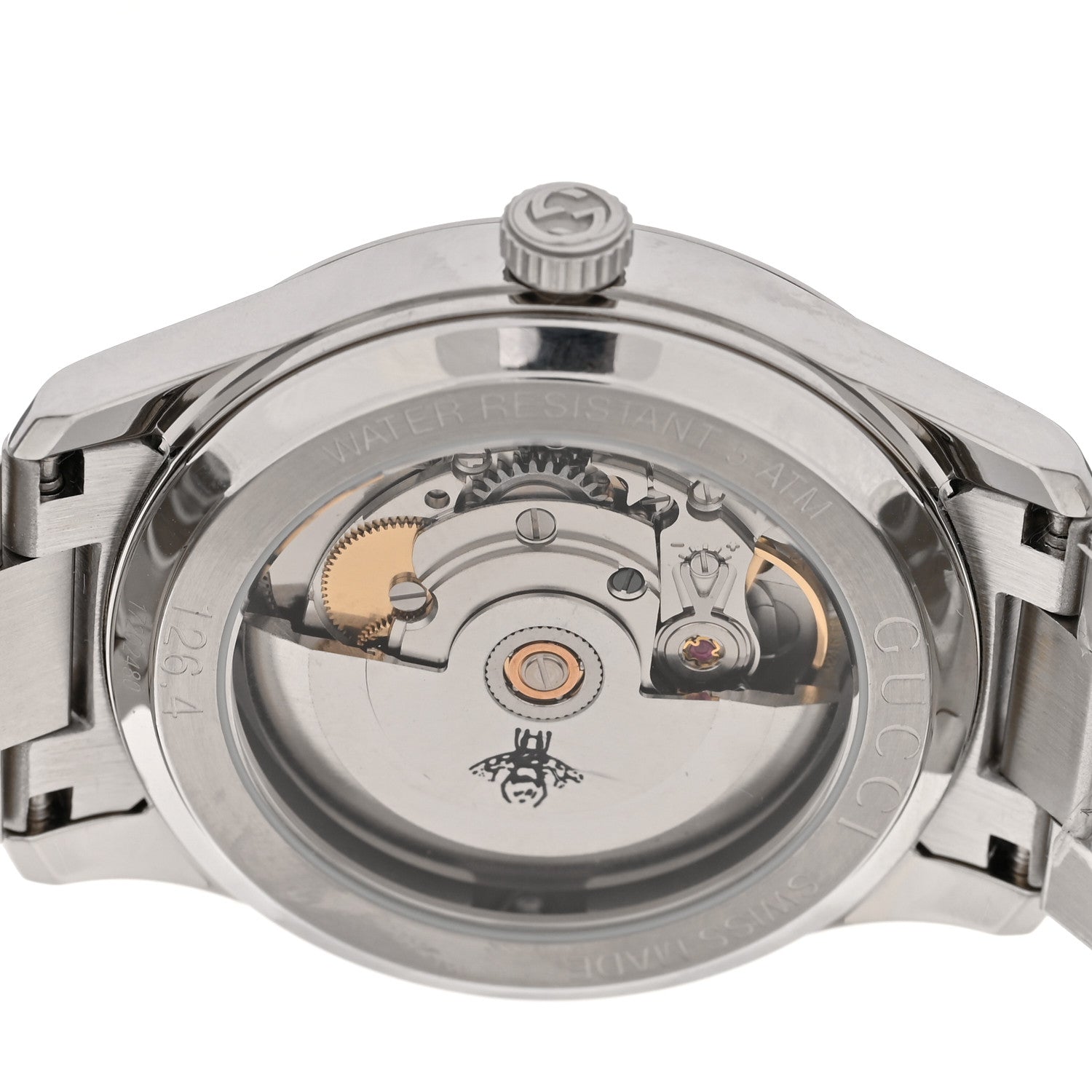 Gucci Stainless Steel 38mm G-Timeless Two Tone Bee Automatic Watch Blue 4 of 5