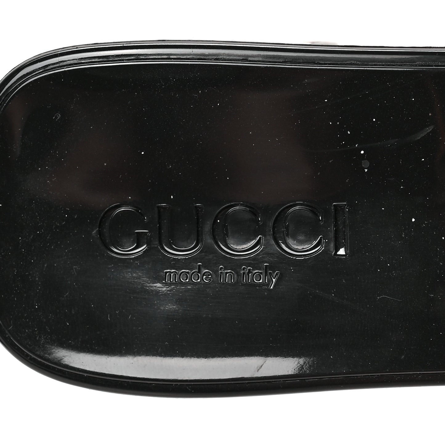 Rubber Gucci Logo Womens Platform 20/60mm Slide Sandals 37 Black