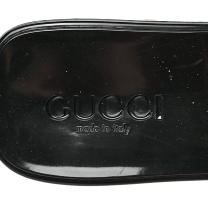 Gucci Rubber Gucci Logo Womens Platform 20/60mm Slide Sandals 37 Black 7 of 8