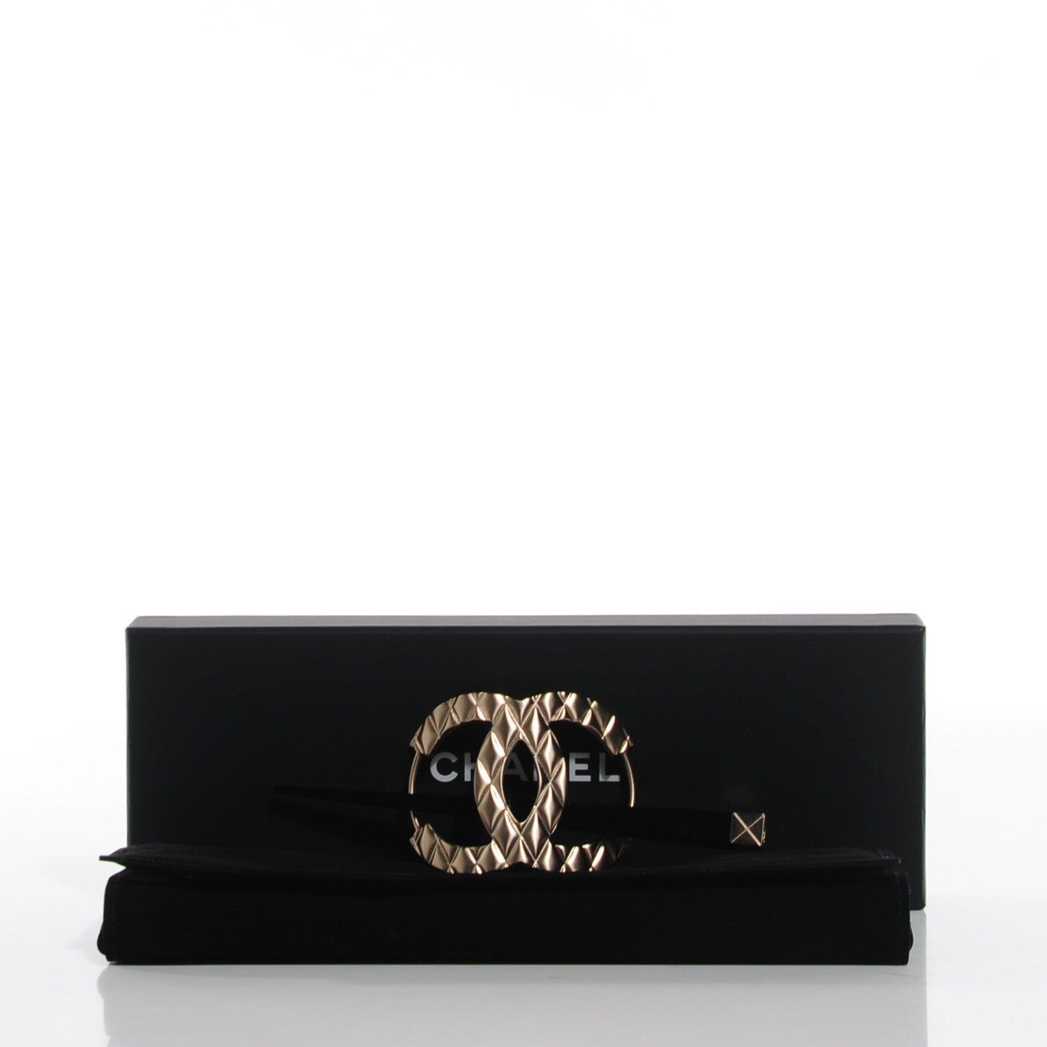 Chanel Quilted CC Hair Pin Gold 5 of 5