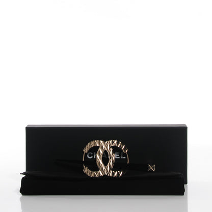 Chanel Quilted CC Hair Pin Gold 5 of 5