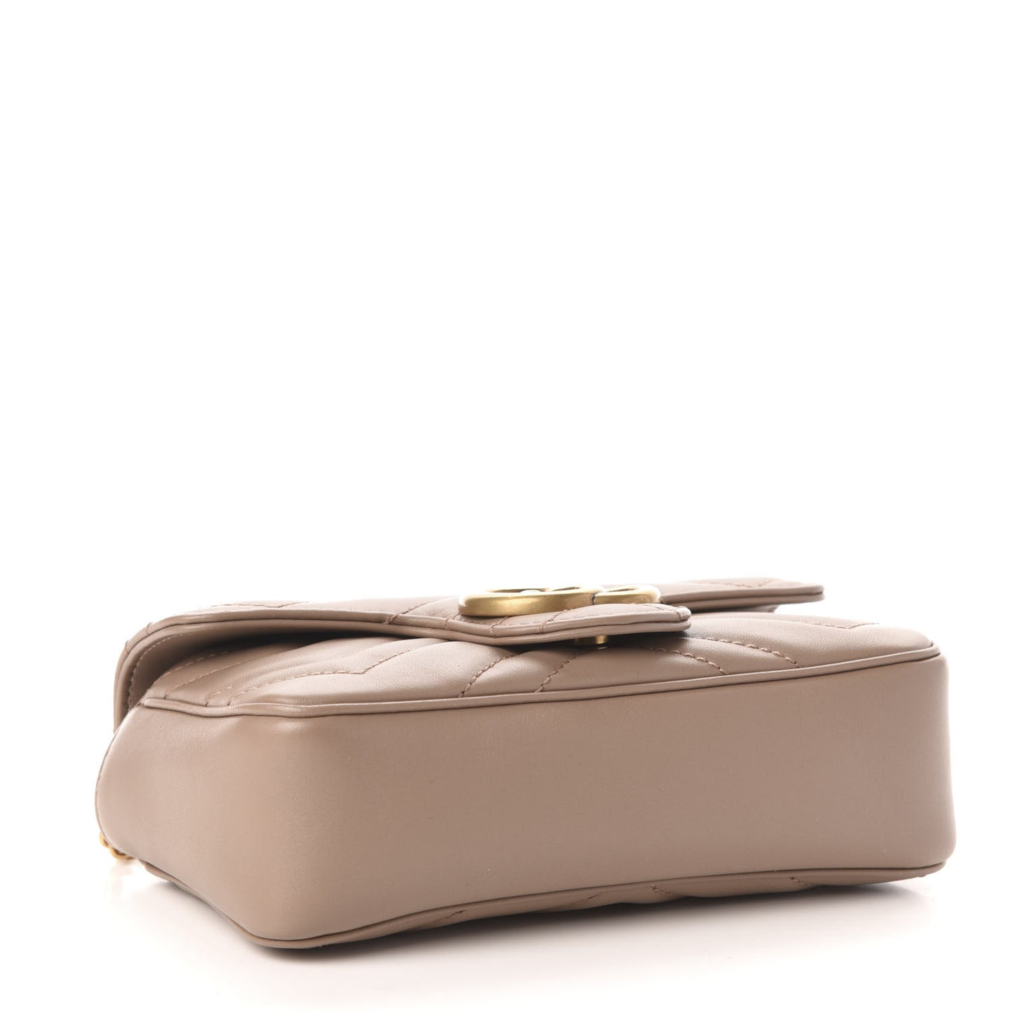 Calfskin Matelasse Super Mini GG Marmont Shoulder Bag Porcelain Rose