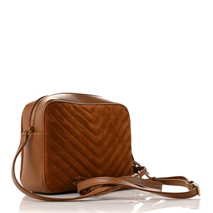 Saint Laurent Suede Matelasse Monogram Lou Camera Bag Cinnamon 3 of 8