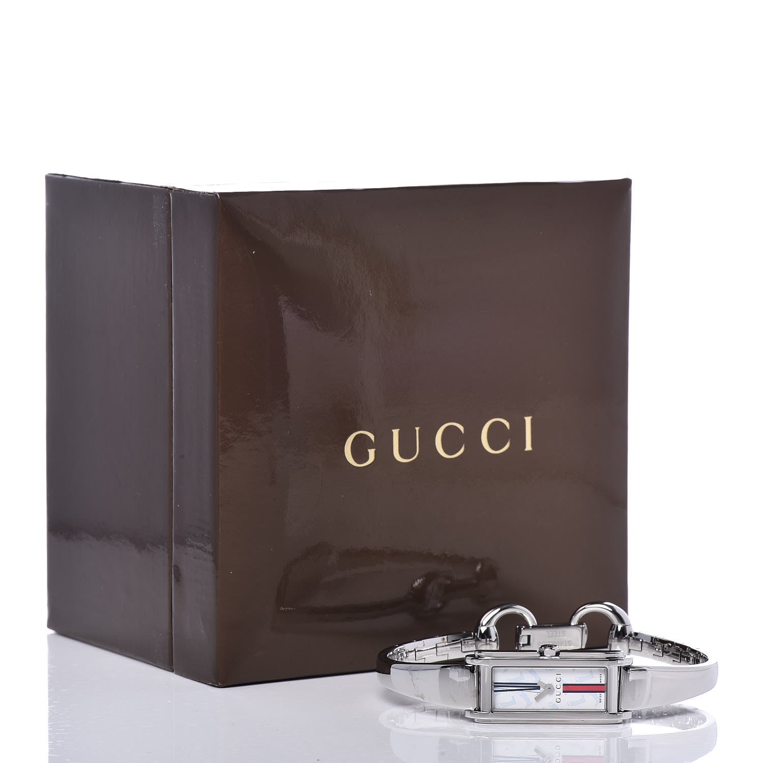 Gucci Stainless Steel 14mm 109 Horsebit Web Quartz Watch 7 of 7