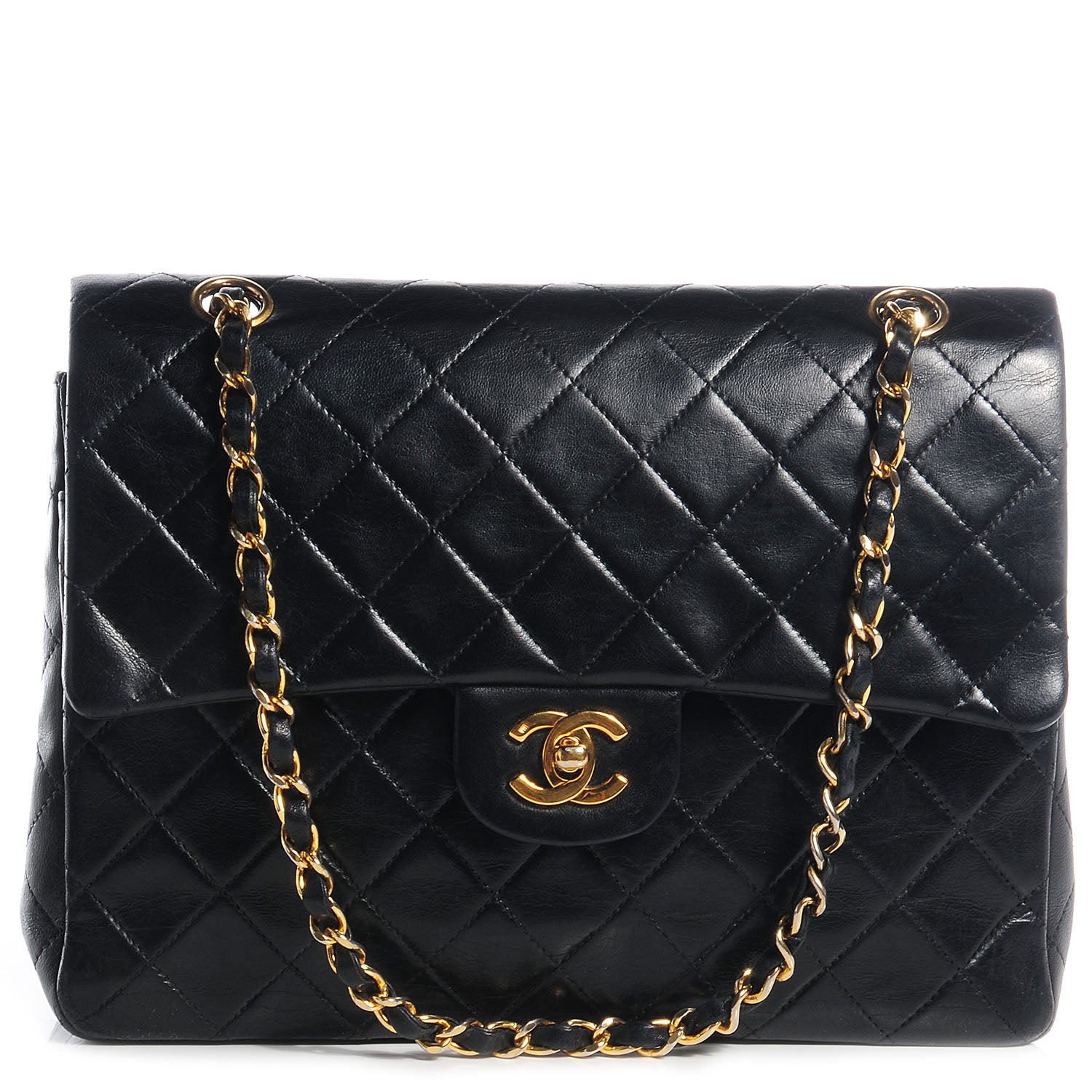 Chanel Lambskin Medium Double Flap Black 1 of 9