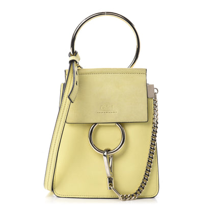 Chloe Suede Calfskin Mini Faye Bracelet Bag Lemonade 1 of 12