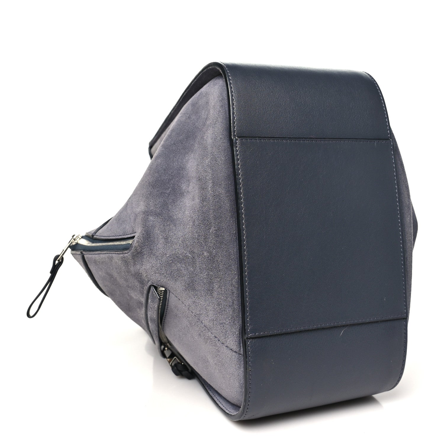Loewe Calfskin Suede Medium Hammock Shoulder Bag Grey Black 4 of 10