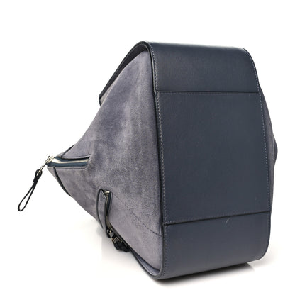 Loewe Calfskin Suede Medium Hammock Shoulder Bag Grey Black 4 of 10