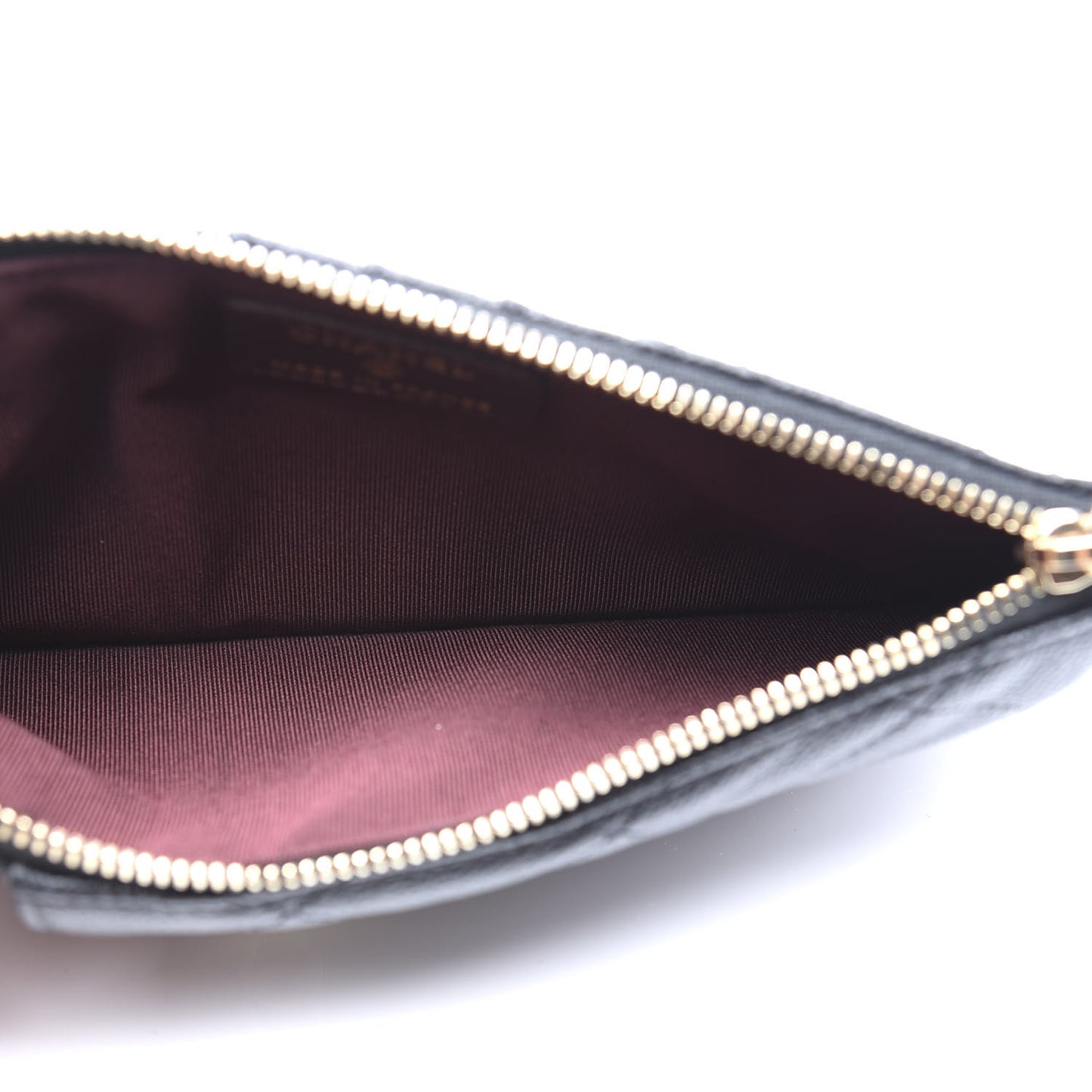 Caviar Quilted Classic Flat Wallet Pouch Black
