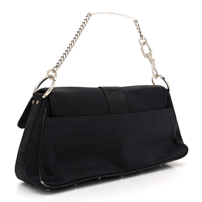 Christian Dior Silk Jersey Crystal Hardcore Bag Navy Black 3 of 13