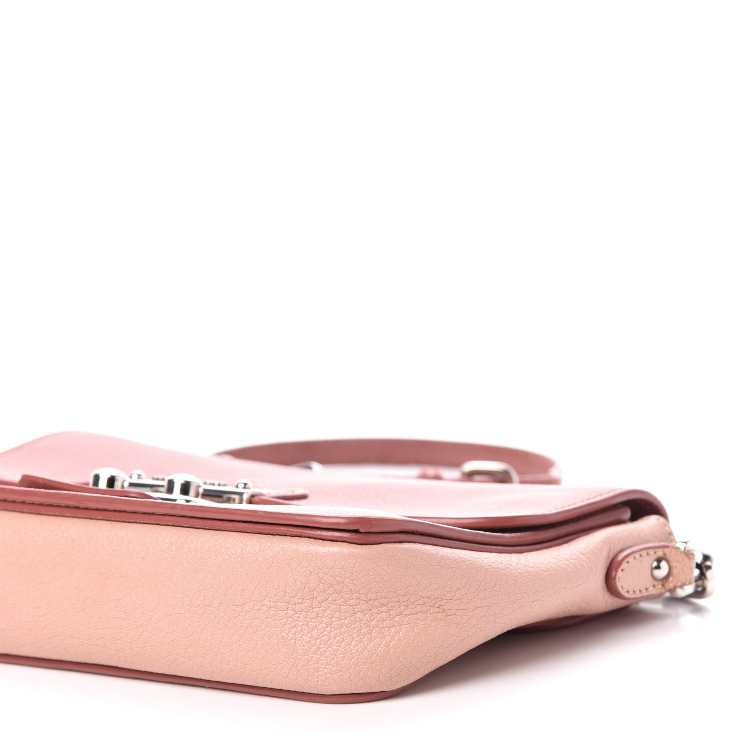 Miu Miu Goatskin Madras Chain Shoulder Bag Pink 12 of 14