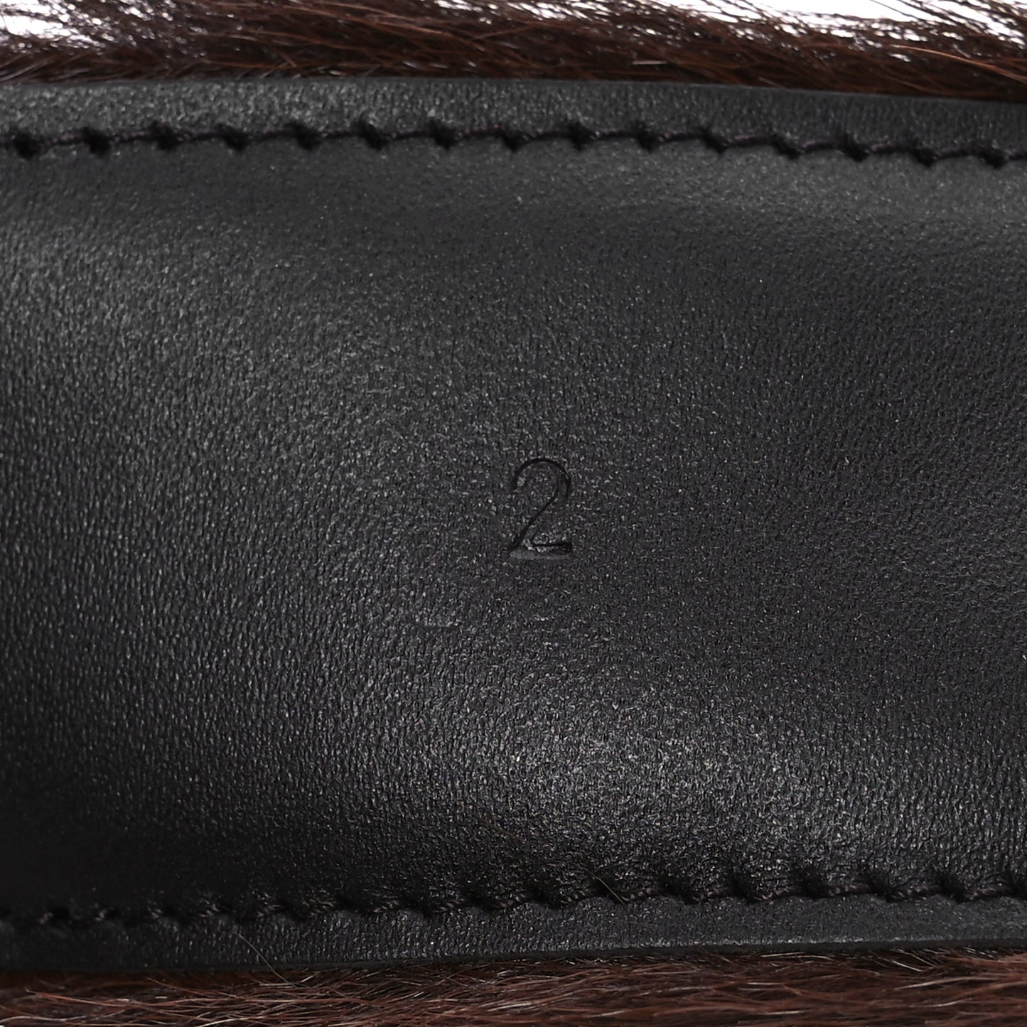 Cavallino Calf Hair Belt 90 36 Cacao