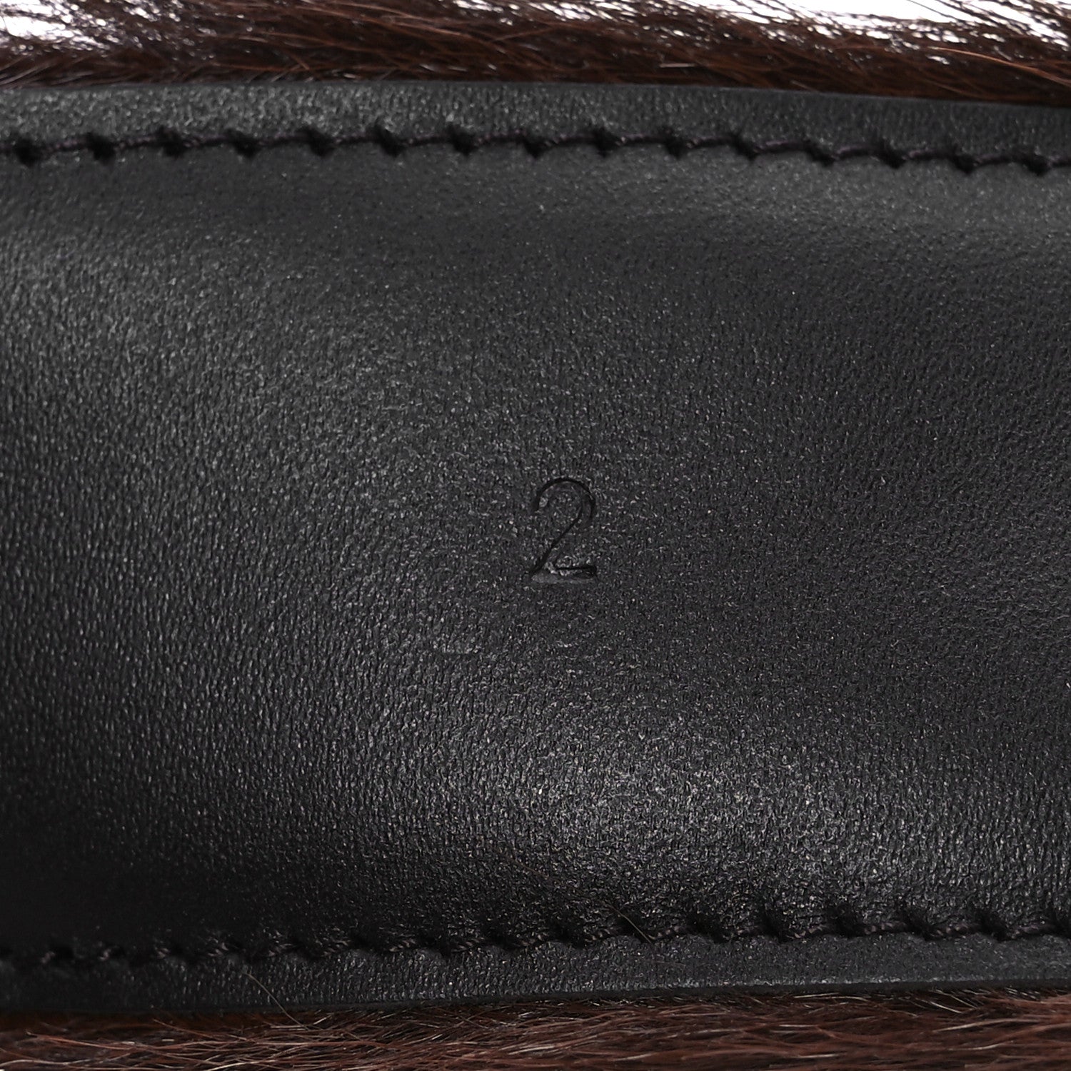 Prada Cavallino Calf Hair Belt 90 36 Cacao 8 of 8