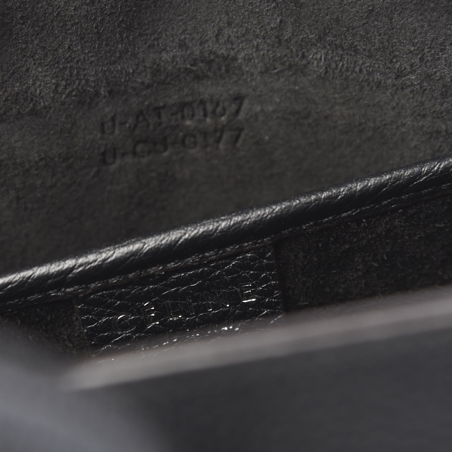 Celine Drummed Calfskin Nano Luggage Black 6 of 9