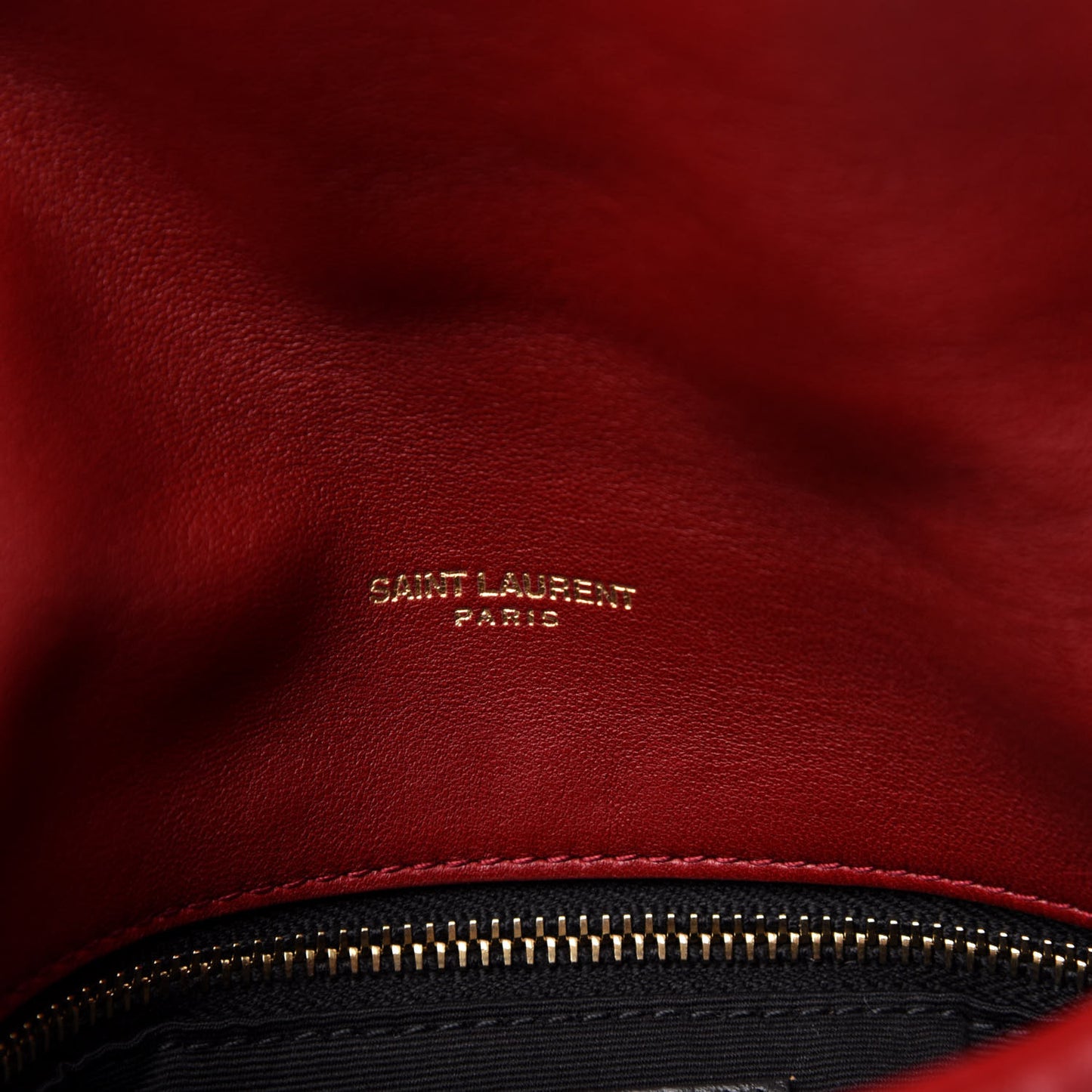 Lambskin Quilted Toy Loulou Puffer Monogram Chain Satchel Red