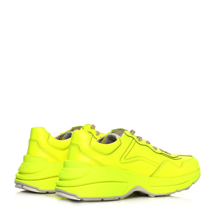 Gucci Calfskin Mens Rhyton Sneakers 10 Fluo Yellow 4 of 8