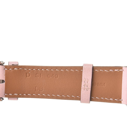 Hermes Swift 40mm Apple Watch Double Tour Band Rose Sakura Craie Argile 5 of 8