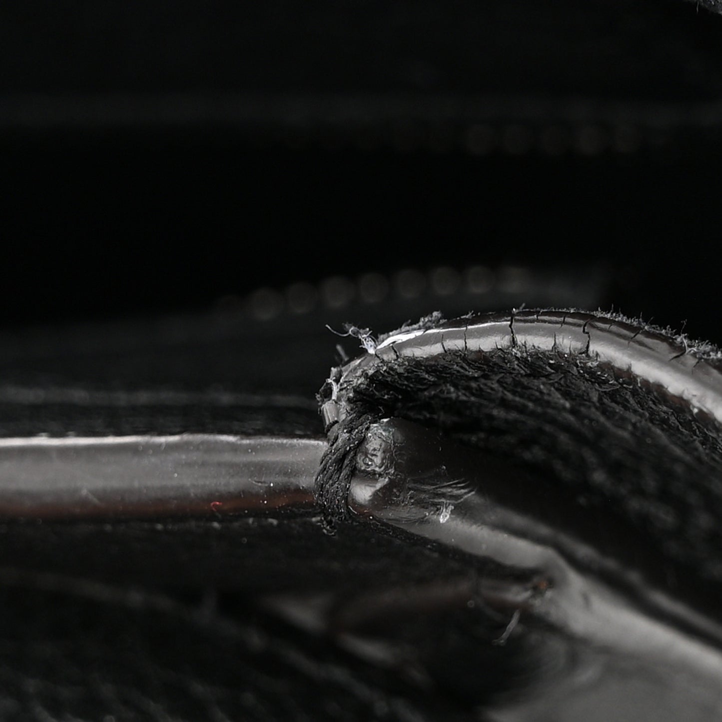 Drummed Calfskin Nano Luggage Black