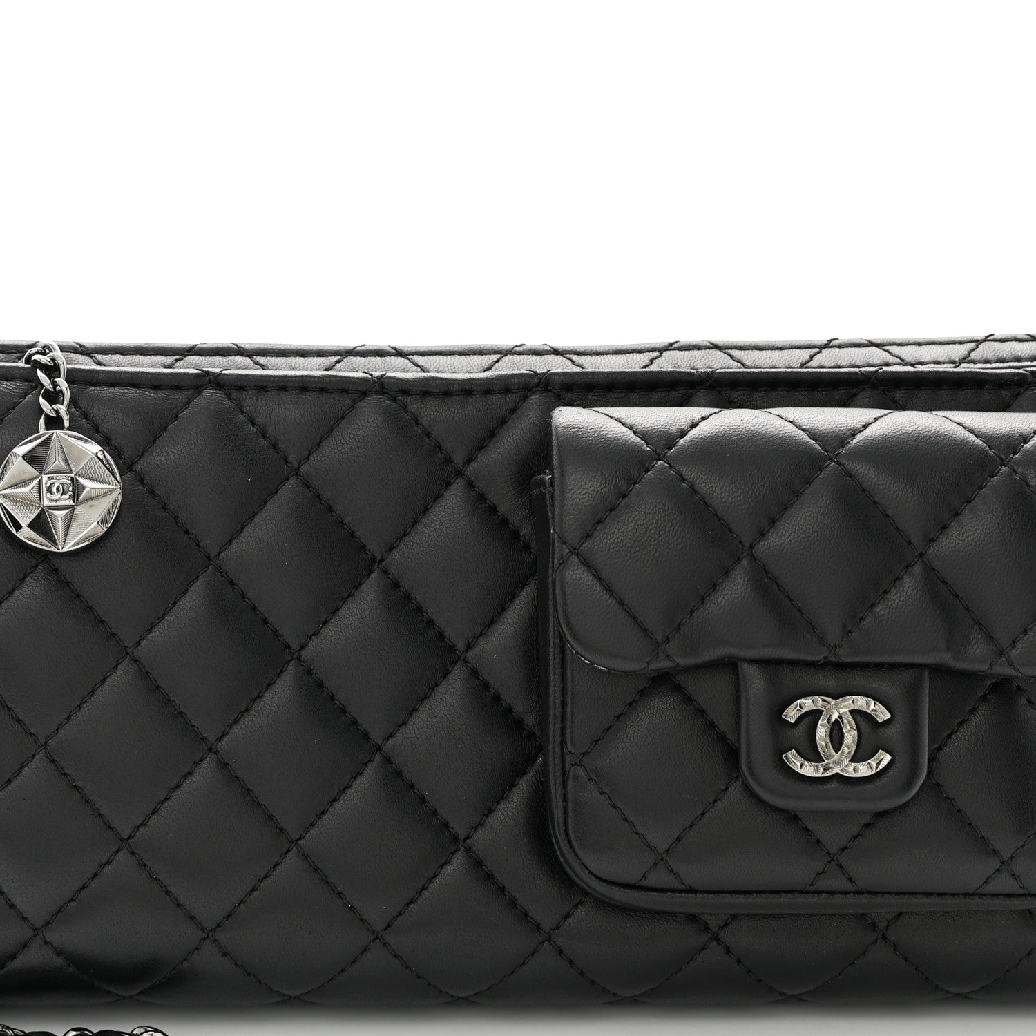 Chanel Lambskin Mineral Nights Pochette Wristlet Black 8 of 17