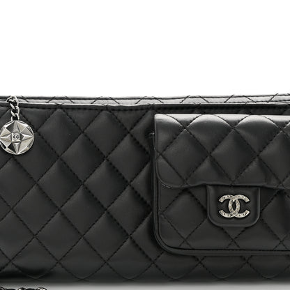 Chanel Lambskin Mineral Nights Pochette Wristlet Black 8 of 17