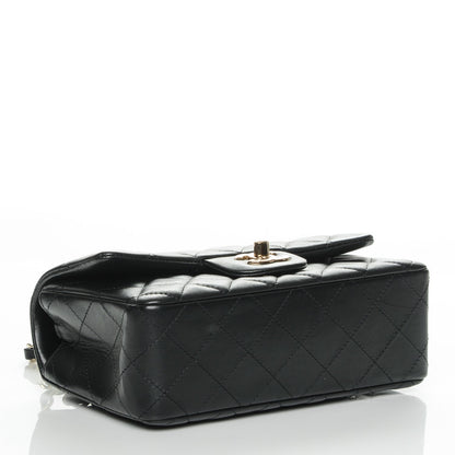 Chanel Lambskin Quilted Mini Rectangular Flap Black 4 of 7