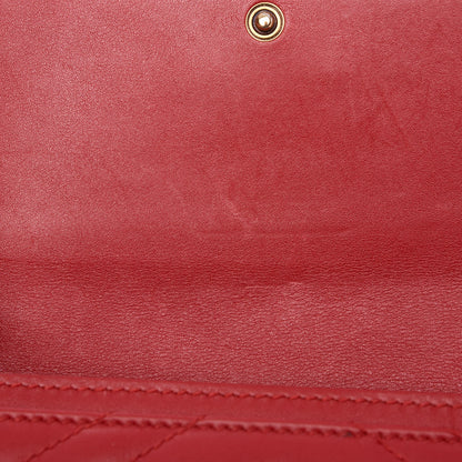 Gucci Calfskin Matelasse GG Marmont Continental Wallet Hibiscus Red 12 of 12