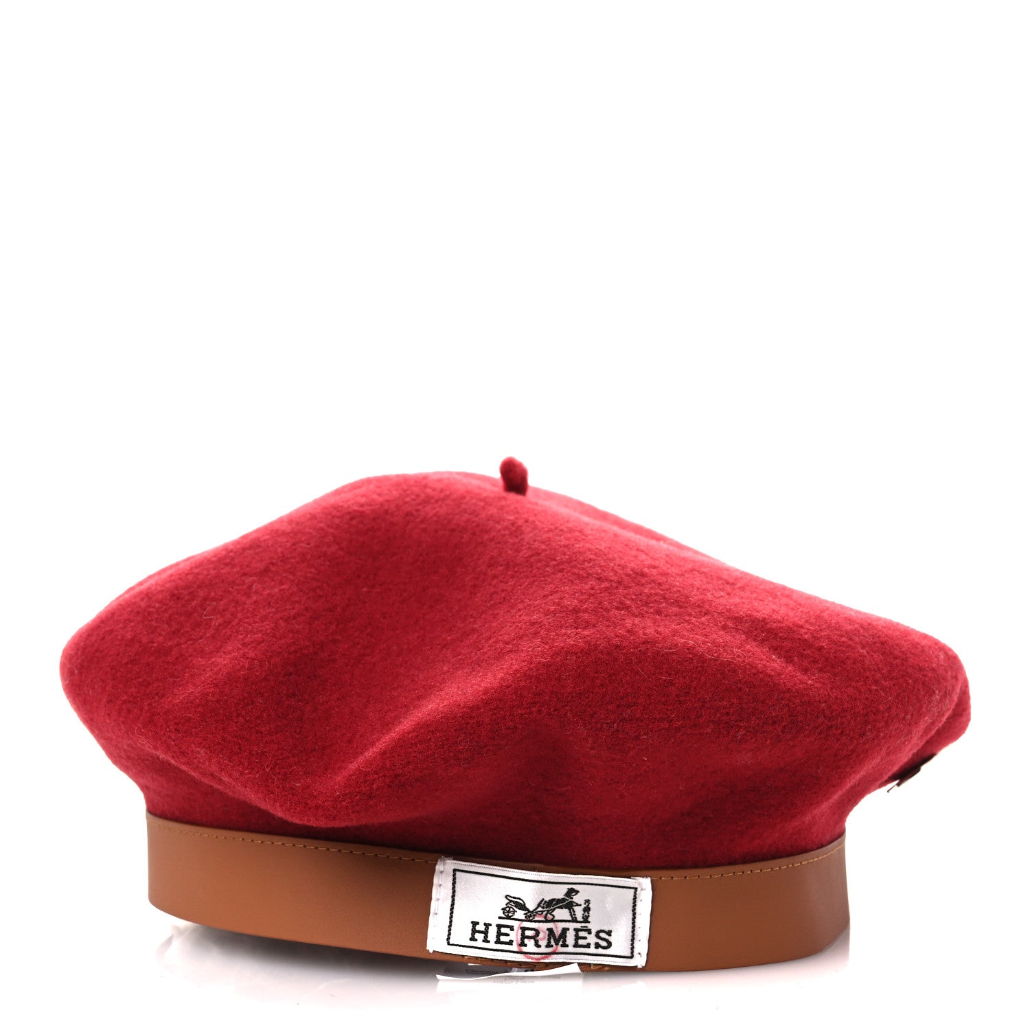 Hermes Merino Wool Bonnie Sailor Beret 59 Rouge Rubis 5 of 9