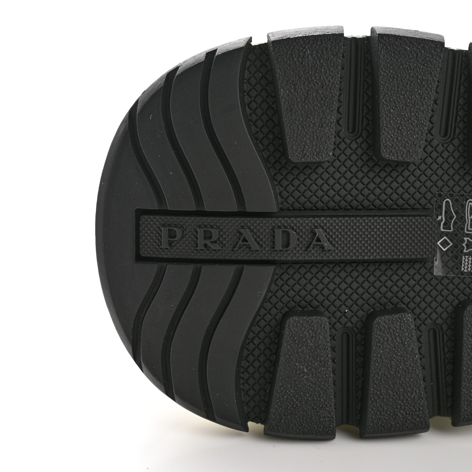 Prada Spazzolato Rois Nylon Triangle Logo Mens Low Top Sneakers 9 Black 8 of 10