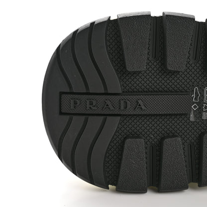 Prada Spazzolato Rois Nylon Triangle Logo Mens Low Top Sneakers 9 Black 8 of 10