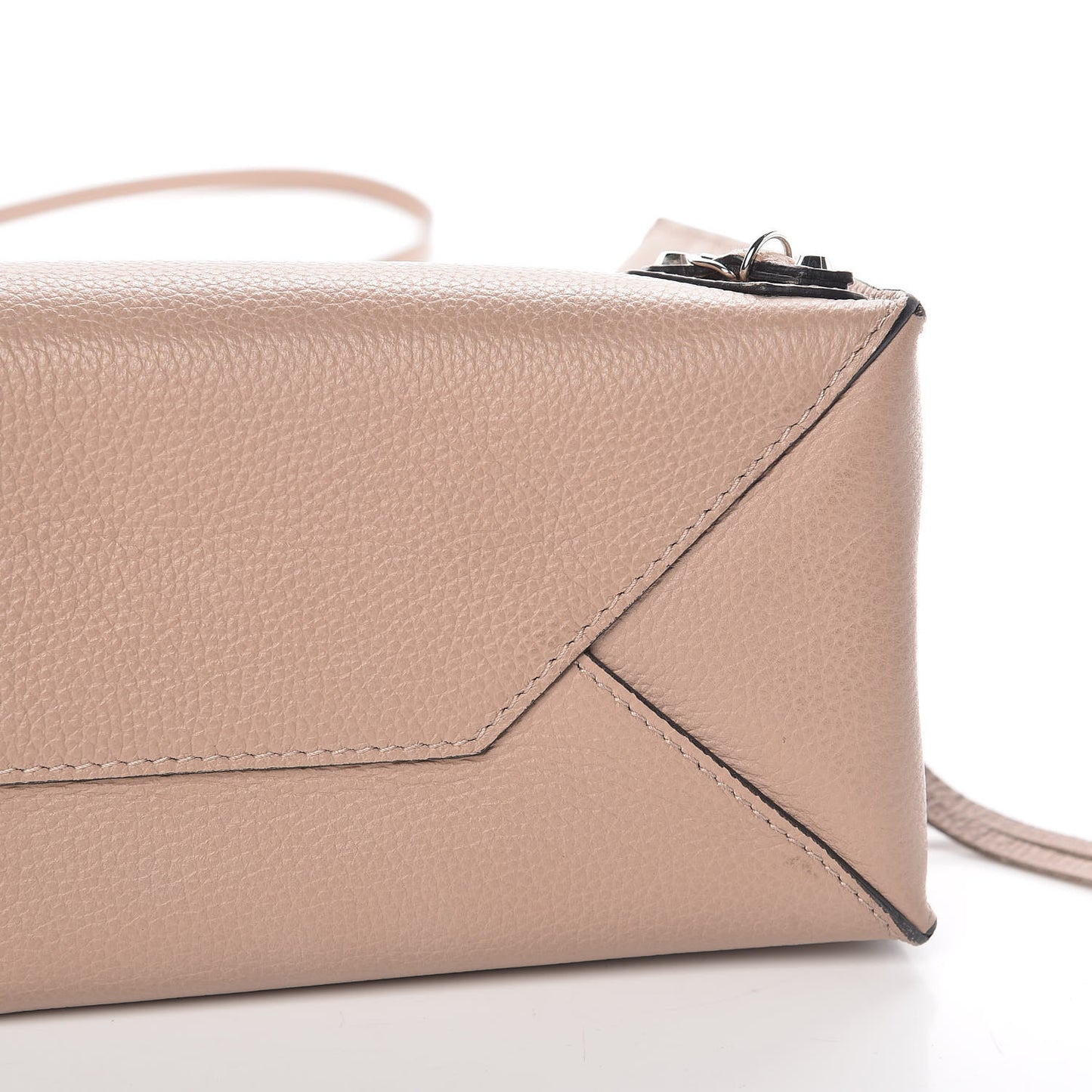 Grained Calfskin Papier Mini A4 Zip Around Tote Beige