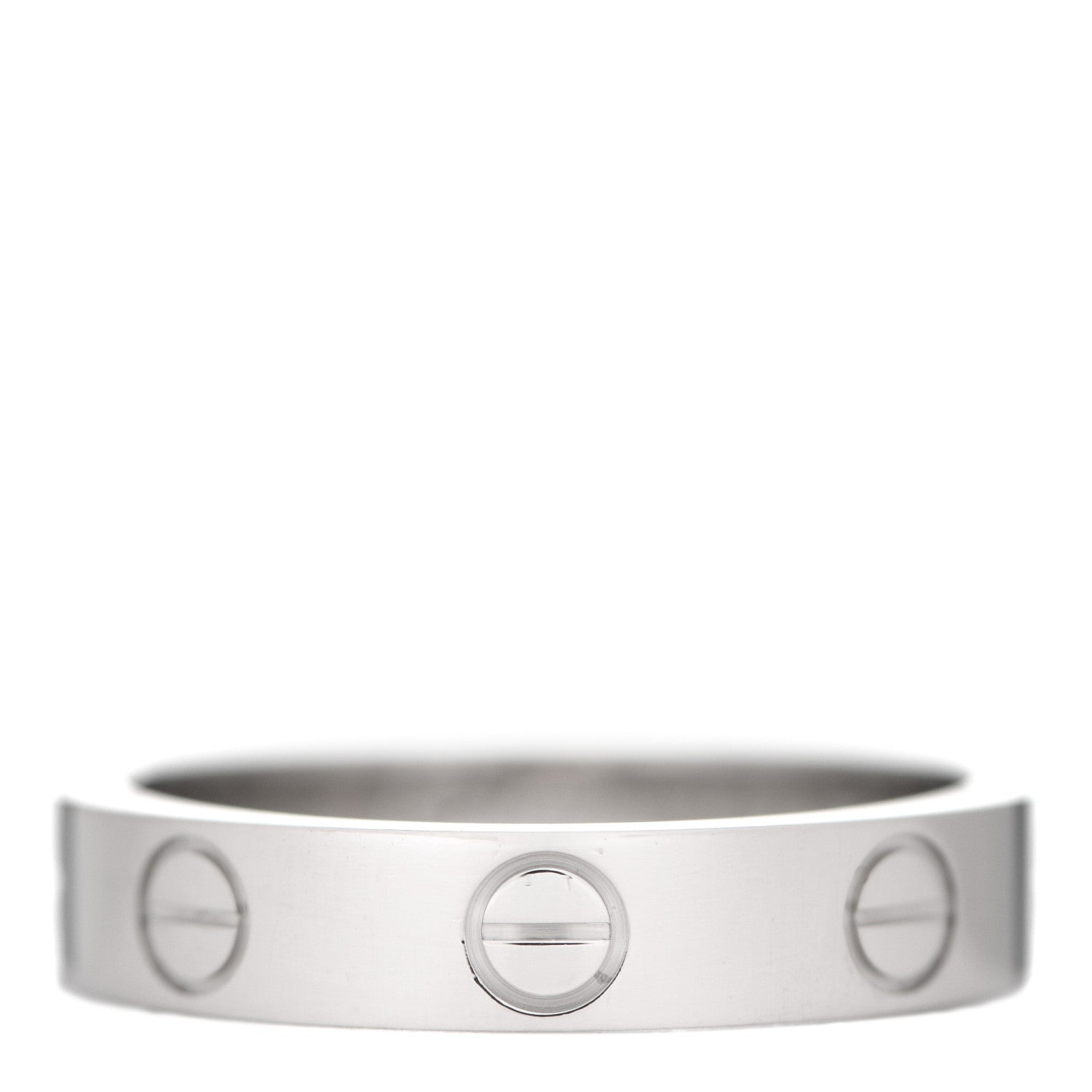 Cartier 18K White Gold 3.5mm LOVE Wedding Band Ring 49 4.75 1 of 4