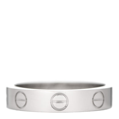 Cartier 18K White Gold 3.5mm LOVE Wedding Band Ring 49 4.75 1 of 4