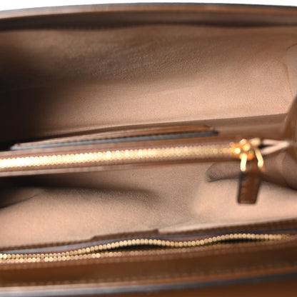 Gucci GG Supreme Monogram Calfskin Medium Horsebit 1955 Top Handle Bag Beige Ebony Brown Sugar 5 of 10