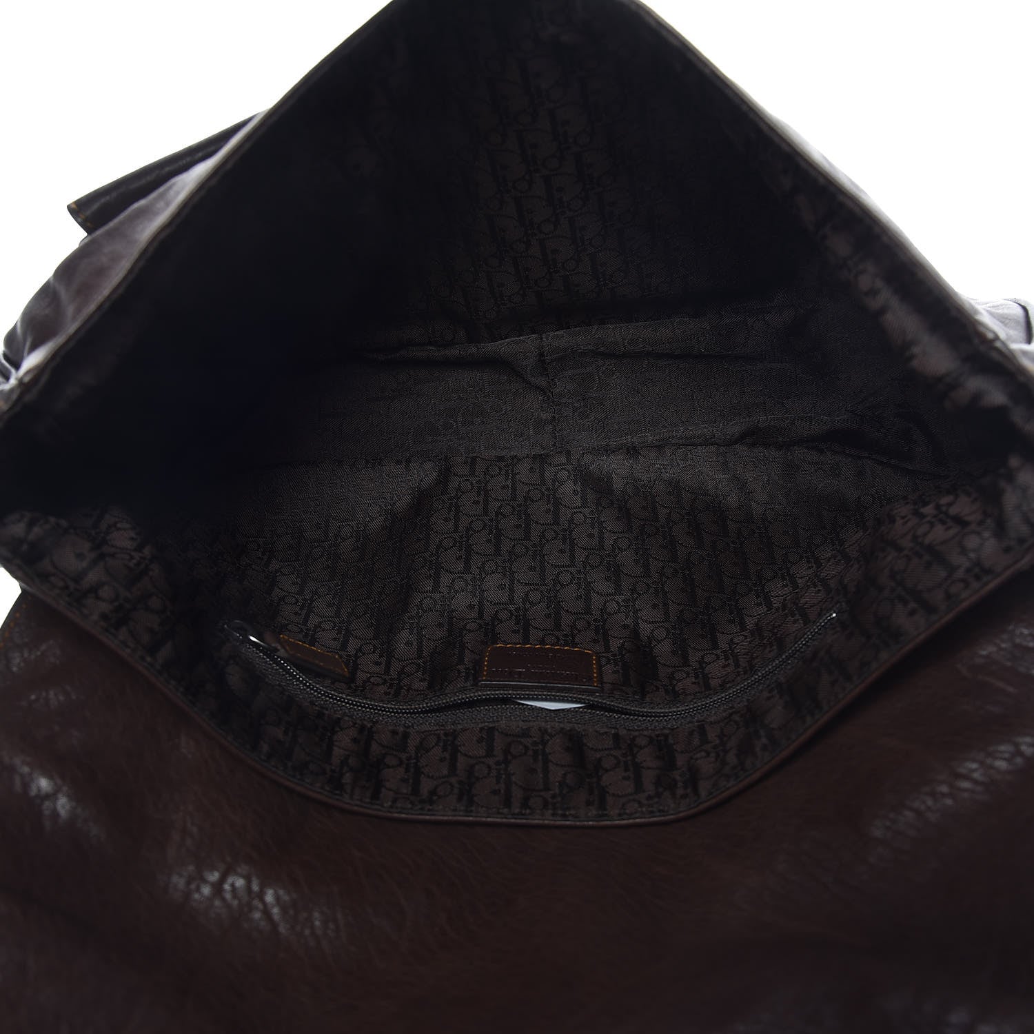 Christian Dior Calfskin Gaucho Double Saddle Bag Brown 5 of 11