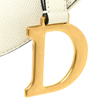 Christian Dior Grained Calfskin Saddle Bag White 11 of 13
