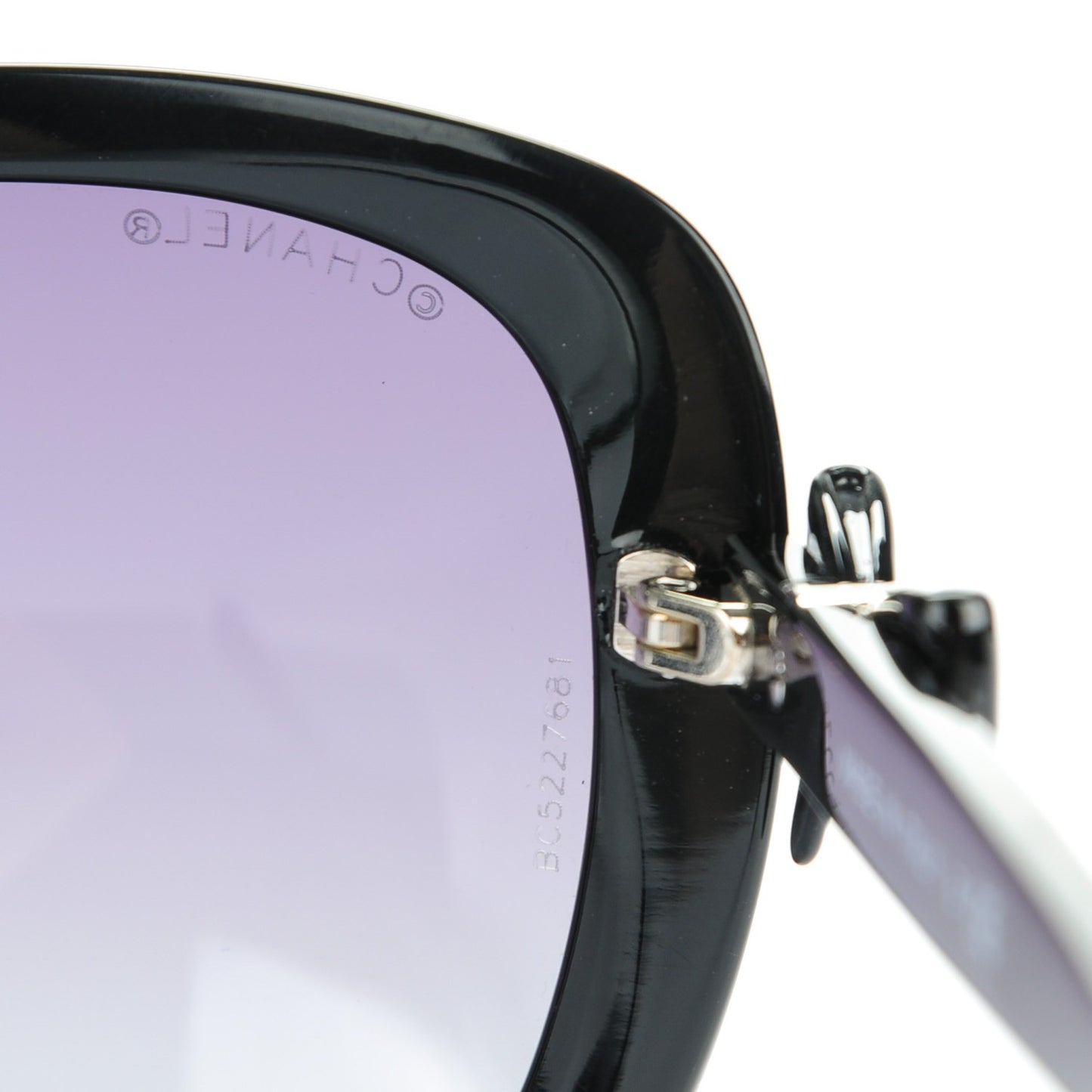 Acetate CC Bow Sunglasses 5171 Black White
