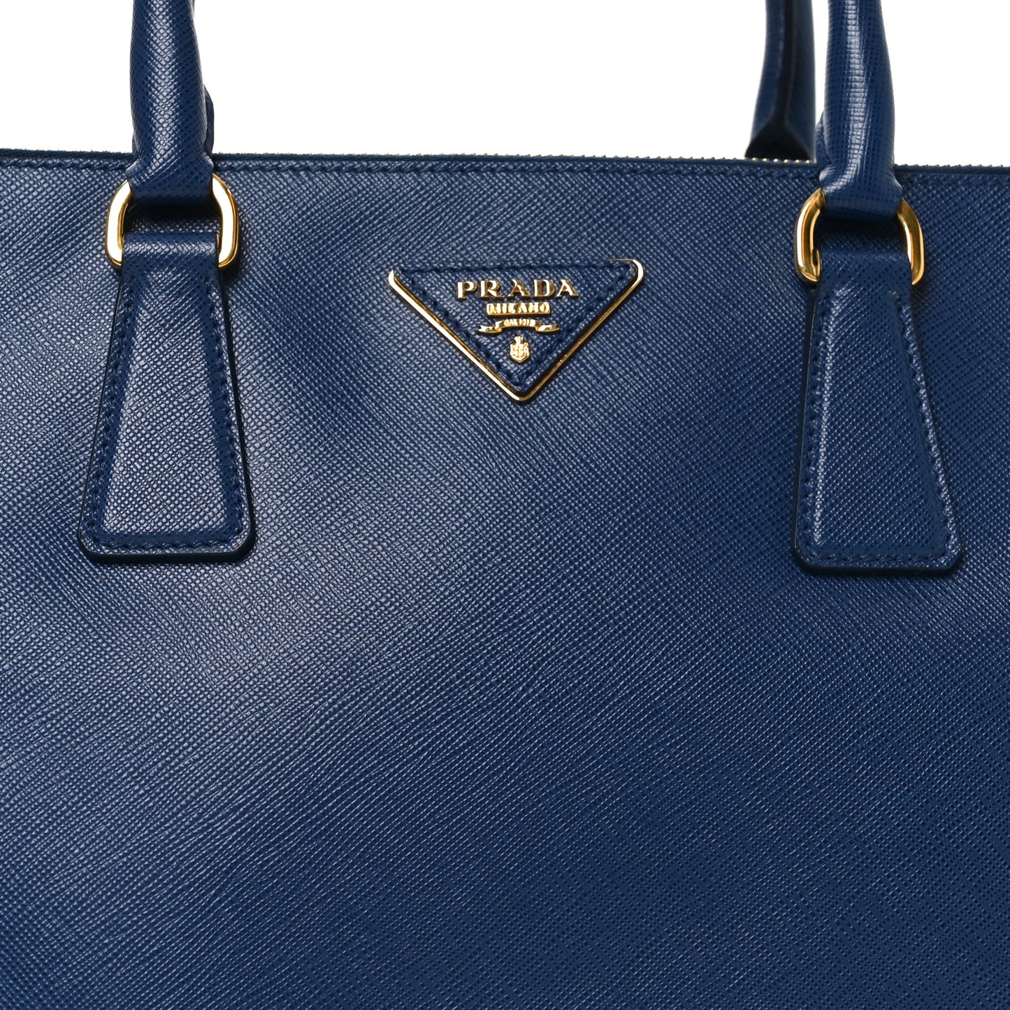 Saffiano Lux Large Galleria Double Zip Tote Bluette