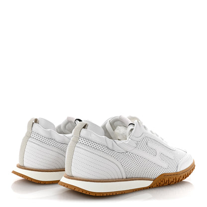 Hermes Perforated Nappa Jet Sneakers 41 White 5 of 9