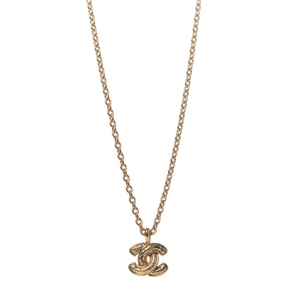 Chanel Quilted CC Necklace Gold 1 of 6