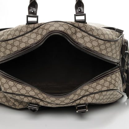 Gucci GG Supreme Monogram Interlocking G Duffle Bag Dark Brown 5 of 7