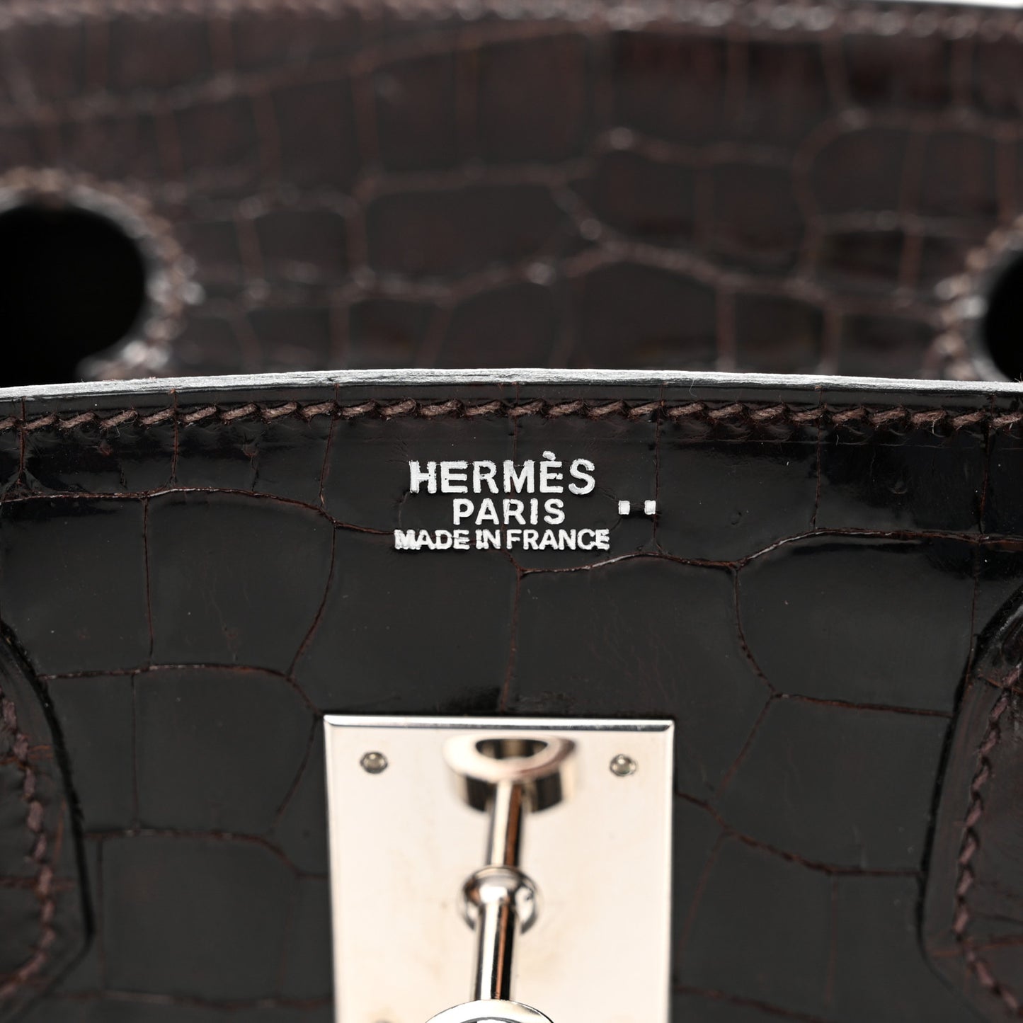 Shiny Niloticus Crocodile Birkin 30 Havane